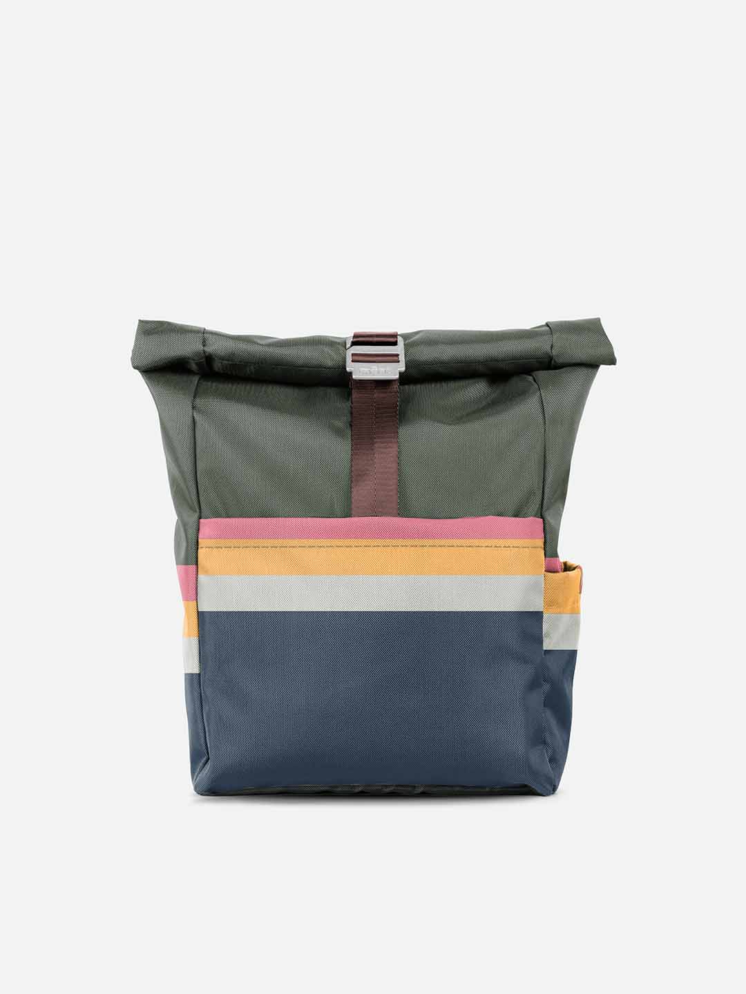 Morral mediano Rolltop 24L Arcoíris Verde
